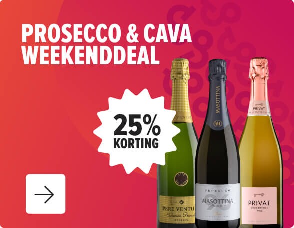 weekenddeal: cava en prosecco 25% korting